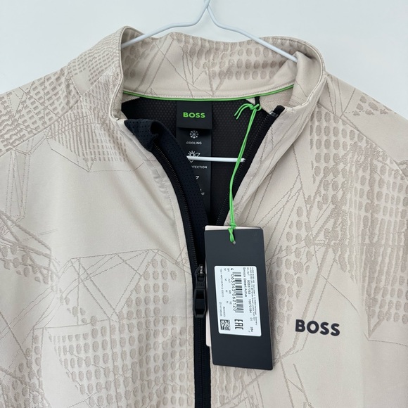(NWT) BOSS Men's Patterned Beige Sweatshirt - Picture 7 of 12
